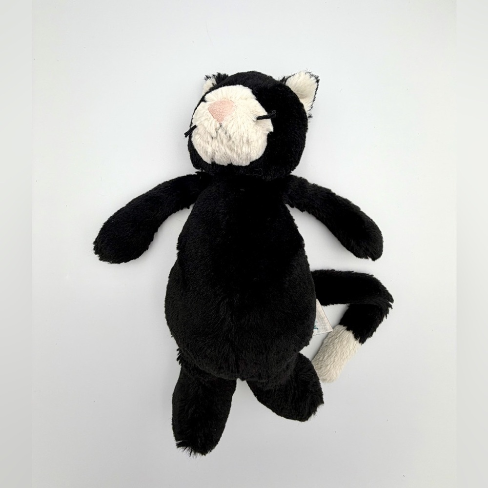 Jellycat Bashful Black and White Plush Kitten Stuffed Toy